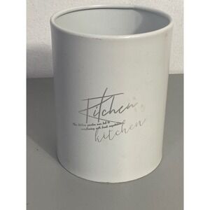 White Kitchen‎ Countertop Organizer Utensil Holder Storage Canister